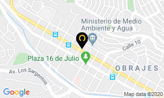 Mapa de Clinica Del Sur. en La Paz