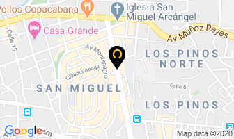 Mapa de Consultorios Médicos Aesculapius en La Paz