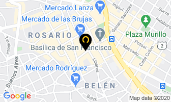Mapa de Hotel Sagarnaga en La Paz