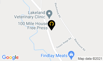 100 Mile House Free Press in Acton Vale map