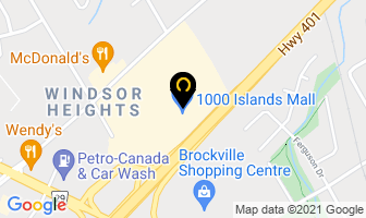 1000 Islands Mall in Brockville map