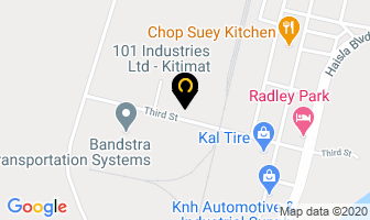 101 Industries Ltd in Kitimat map