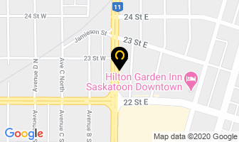 333 Half Evil Tattoo in Saskatoon map