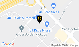 401 Dixie Infiniti in Mississauga map