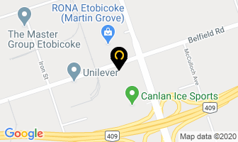 409 Collision Centre in Orillia map