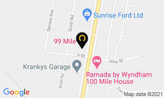 99 Mile Motel in Acton Vale map