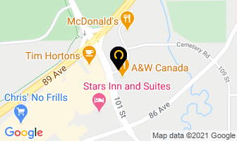 A & W Restaurant in Fort Saskatchewan map