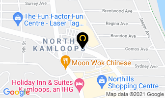 A & W Restaurants in Kamloops map