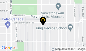 A Brush Above Painting in Moose Jaw map