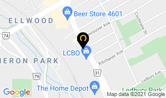 Abc Dentistry in Guelph map