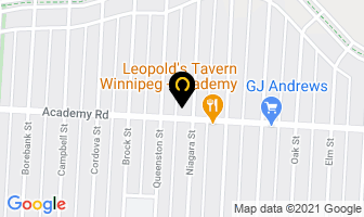 Academy Hair Studio in Winnipeg map