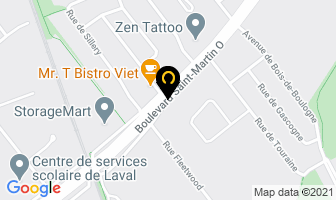 Accident Quebec in Laval map
