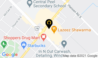 Ace Convenience in Brampton map