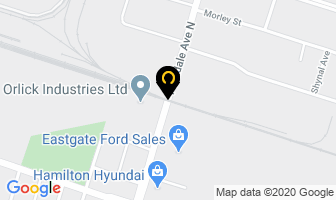 Acme Battery Company in Hamilton map