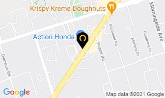 Action Honda in Orillia map