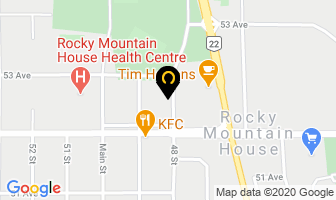 Action Towing & Storage in Rocky Mountain House map