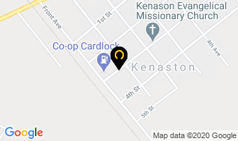 Adams Center in Kenaston map