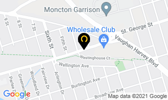 Adams Insurance Services Ltd in Moncton map