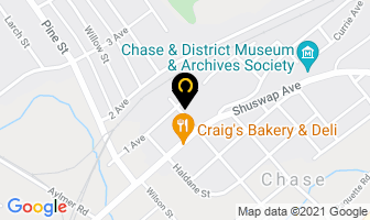 Adams Lake Adventures Ltd in Chase map