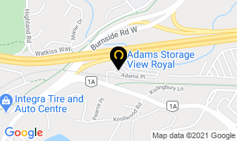Adams Storage View Royal in Victoria map