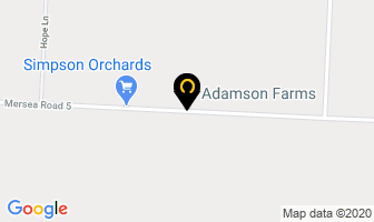 Adamson Farms in Leamington map