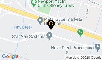 Adamson Flooring in Hamilton map