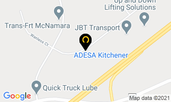 Adesa Kitchener in Ayr map