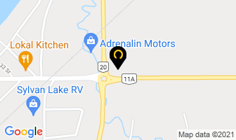 Adrenalin Motors in Sylvan Lake map