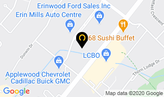 Affinity Luxury Car Rental in Mississauga map