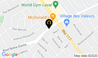 Agape Inc in Laval map