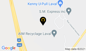 Aim Recyclage Laval in Beauharnois map