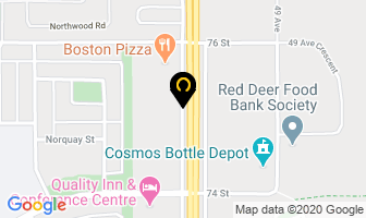 Aladdin Motor Inn in Red Deer map