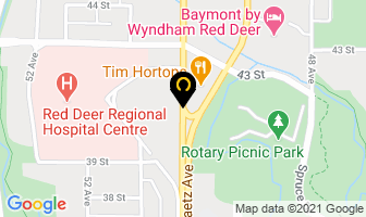 Alberta Band Assn in Red Deer map