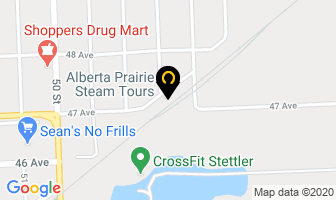 Alberta Prairie Steam Tours Ltd in Stettler map
