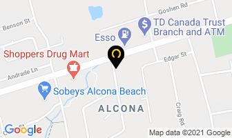 Alcona Dental in Sherbrooke map