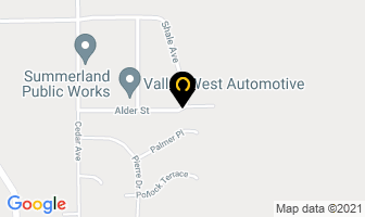 Alder Street Autobody in Summerland map