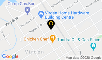 Alex Cafe in Virden map