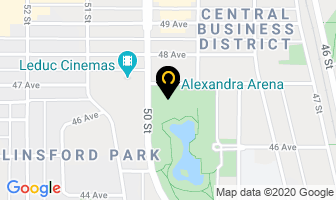 Alexandra Arena in Leduc map