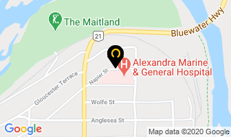 Alexandra Marine & General Hospital in Goderich map