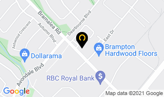 All In One Fast Food in Brampton map