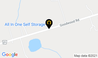 All In One Self Storage in Drummondville map
