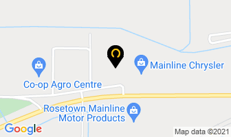 All West Sales in Rosetown map