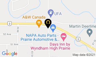 Allan Smith (High Prairie) Welding Ltd in Napierville map