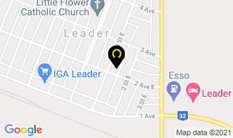 Alliance Church in Leader map