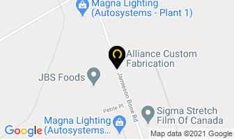 Alliance Custom Fabrication Inc in Magog map