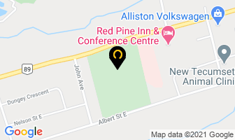 Alliston Union Cemetery in New Tecumseth map