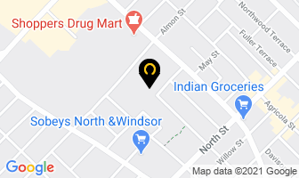 Almon Billiards in Halifax map
