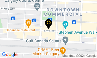 Ama Travel Downtown Centre in Calgary map