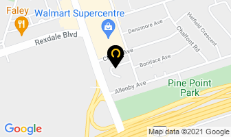 Amahni Roofing in Orillia map