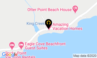 Amazing Vacation Homes in Sooke map